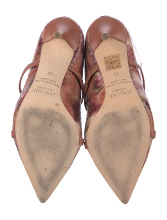 Malone Souliers Snakeskin Animal Print Mules