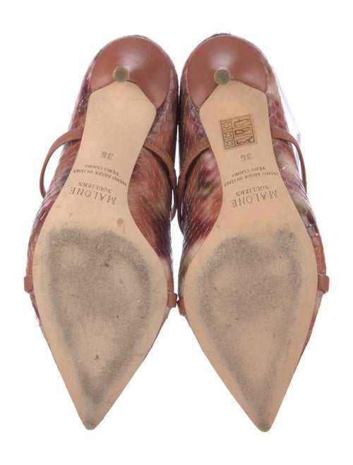 Malone Souliers Snakeskin Animal Print Mules