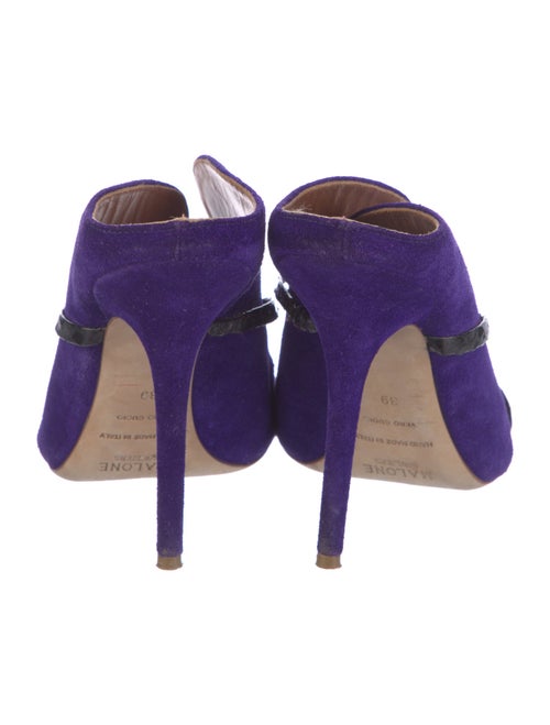 Malone Souliers Suede Colorblock Pattern Mules