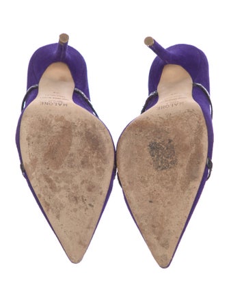 Malone Souliers Suede Colorblock Pattern Mules