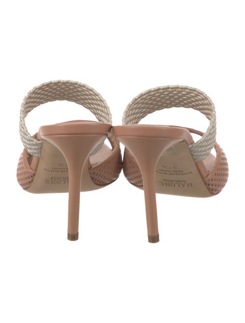 Malone Souliers Leather Colorblock Pattern Slides