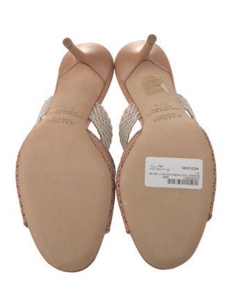 Malone Souliers Leather Colorblock Pattern Slides