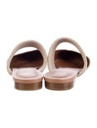 Malone Souliers Leather Colorblock Pattern Mules