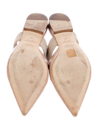 Malone Souliers Leather Colorblock Pattern Mules
