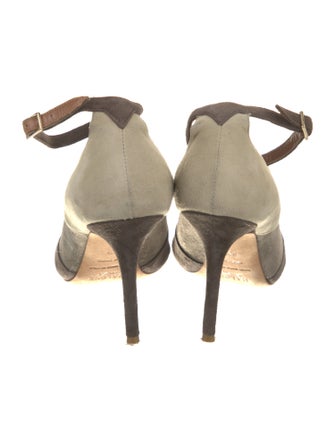 Malone Souliers Suede Colorblock Pattern Pumps