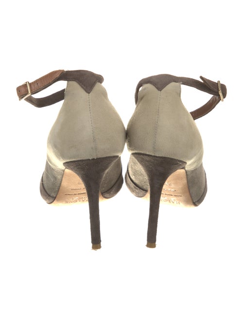 Malone Souliers Suede Colorblock Pattern Pumps