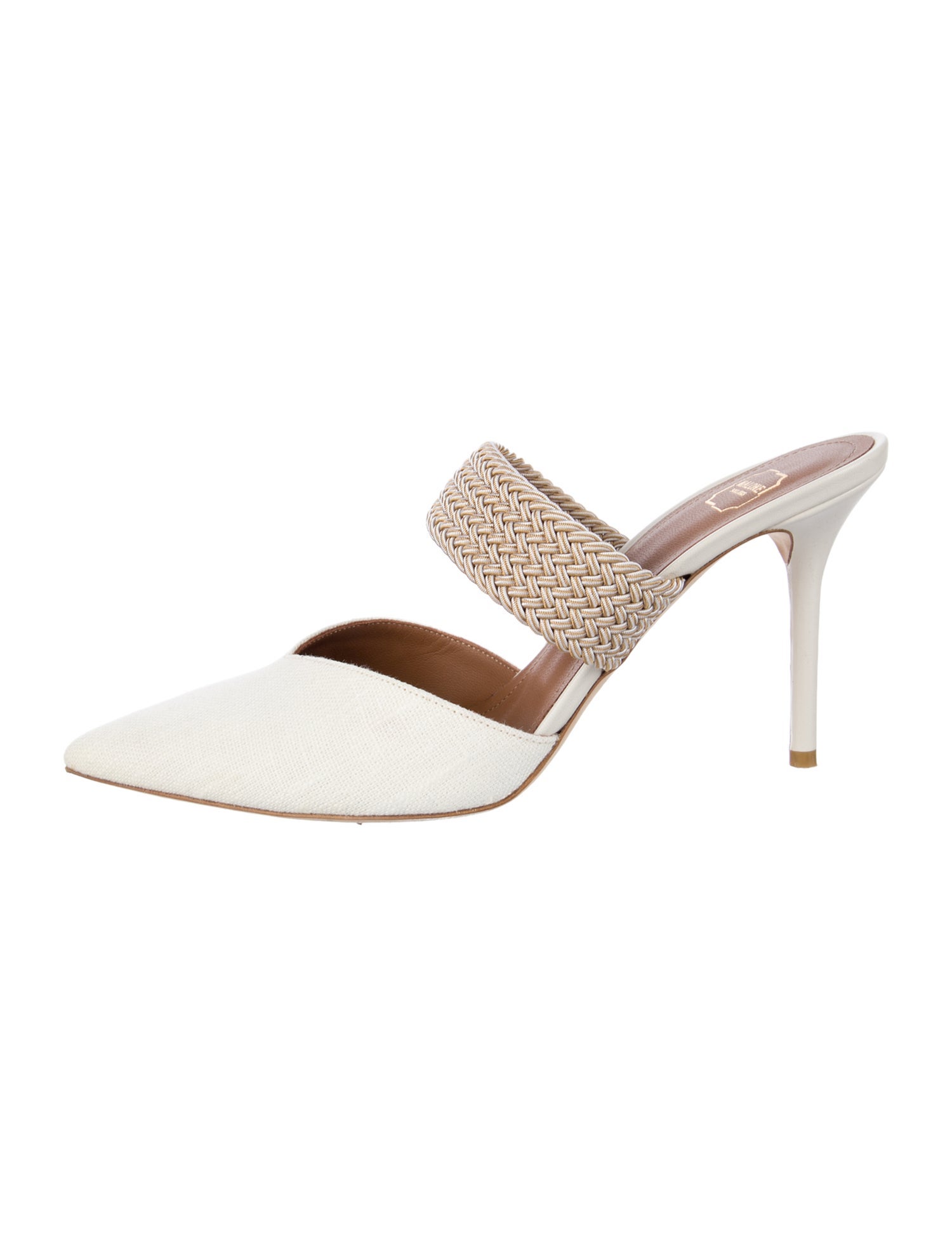 Malone Souliers Leather Colorblock Pattern Mules