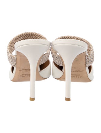 Malone Souliers Leather Colorblock Pattern Mules