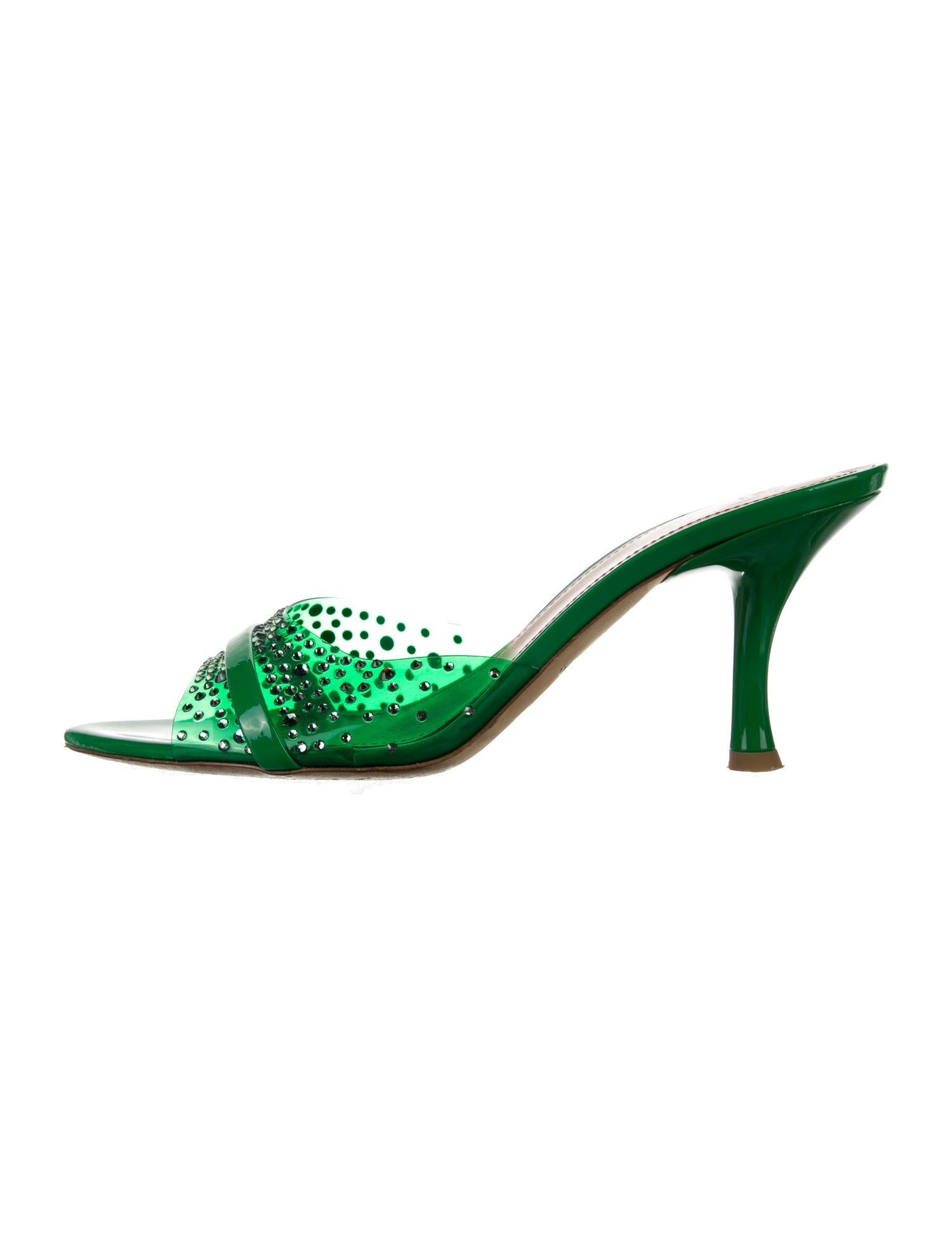 Malone Souliers PVC Crystal Embellishments Mules