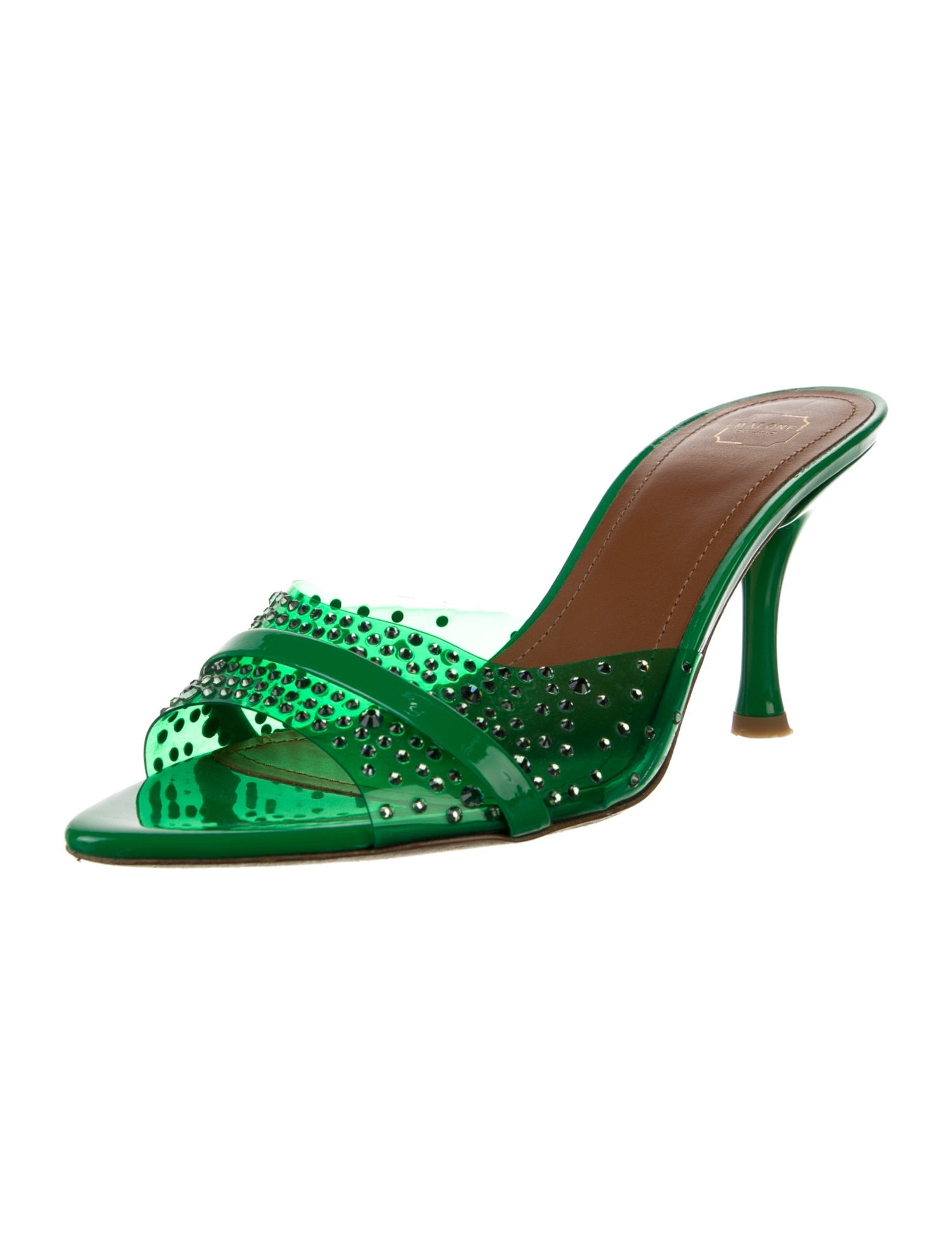 Malone Souliers PVC Crystal Embellishments Mules