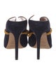 Malone Souliers Suede Striped Mules