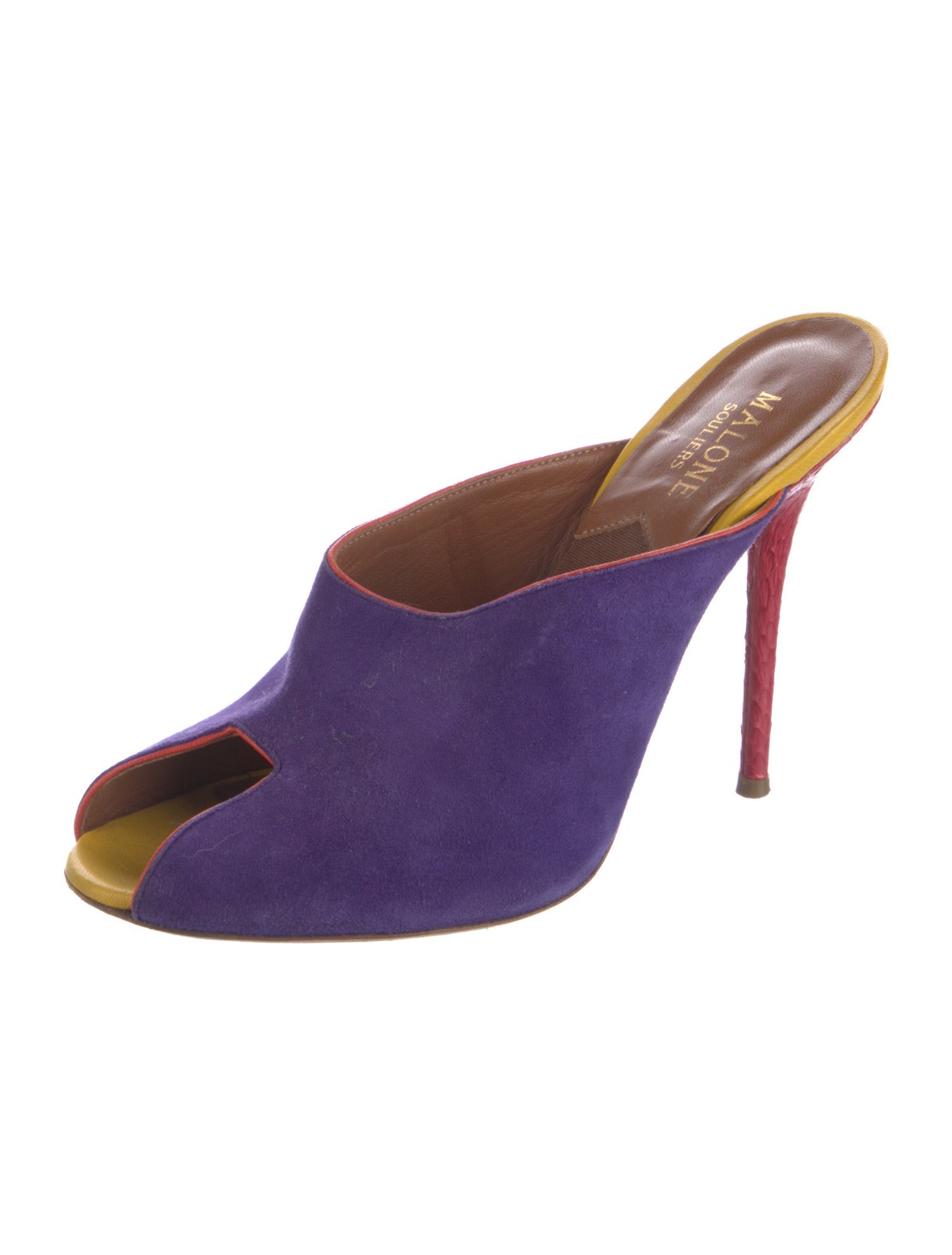 Malone Souliers Ponyhair Keyhole Accent Slides