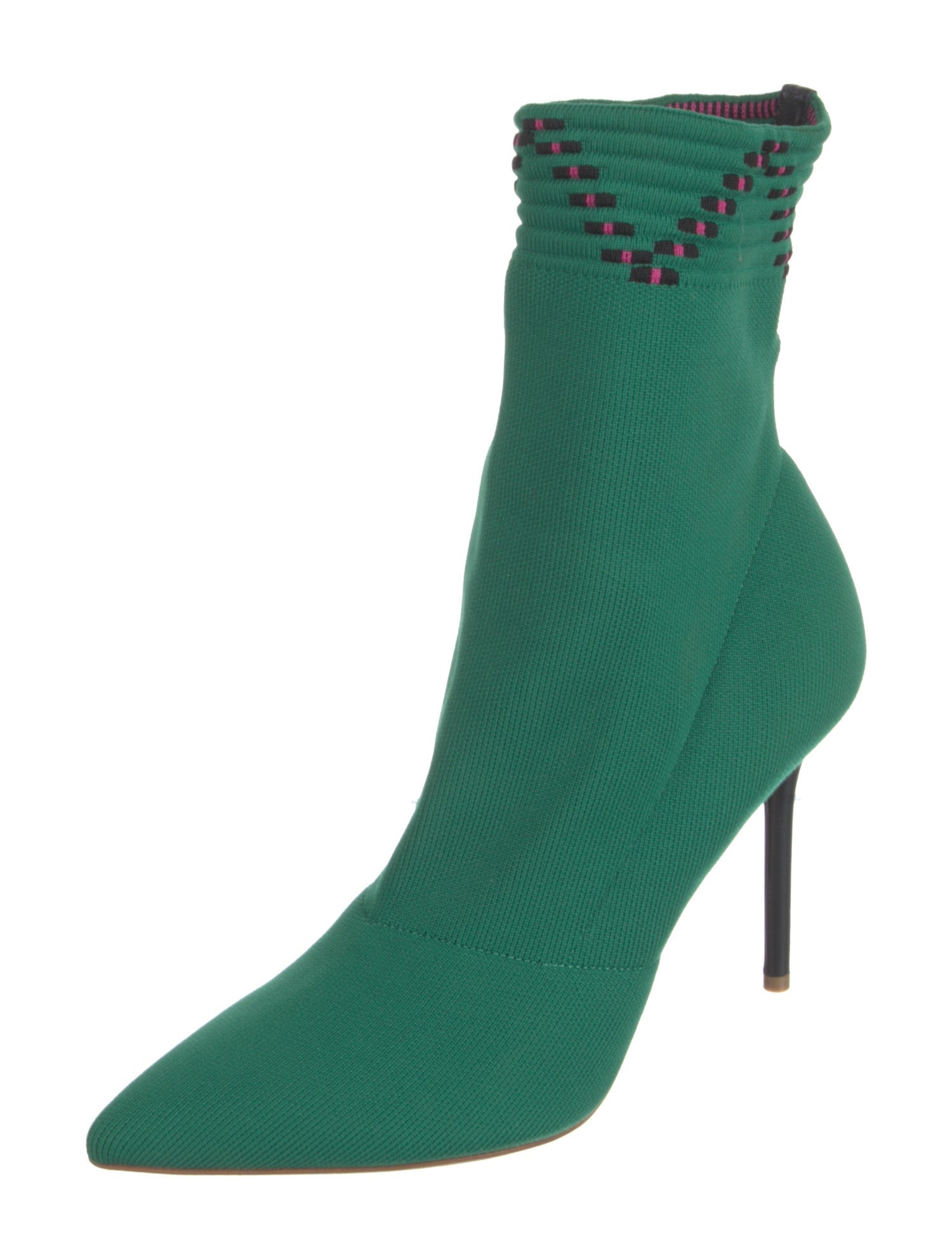 Malone Souliers Graphic Print Leather Trim Embellishment Sock Boots