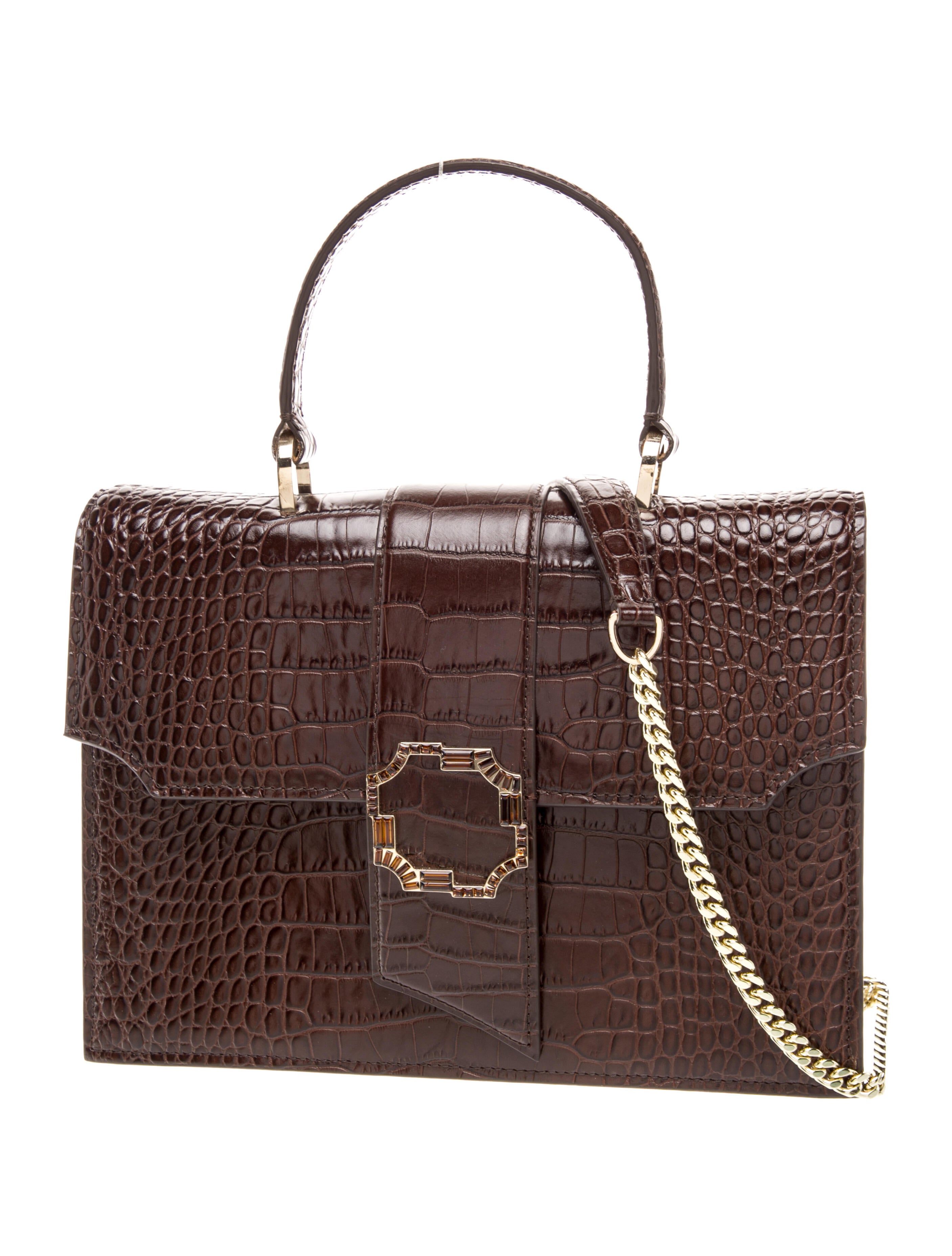 Malone Souliers Embossed Leather Top Handle Bag