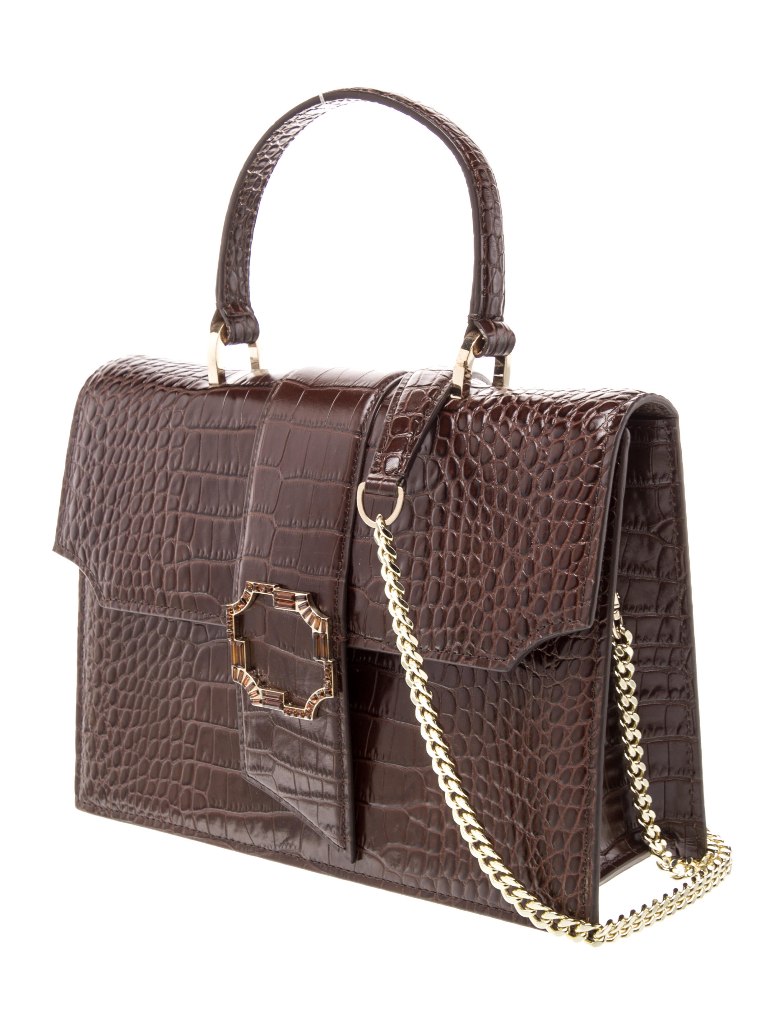 Malone Souliers Embossed Leather Top Handle Bag