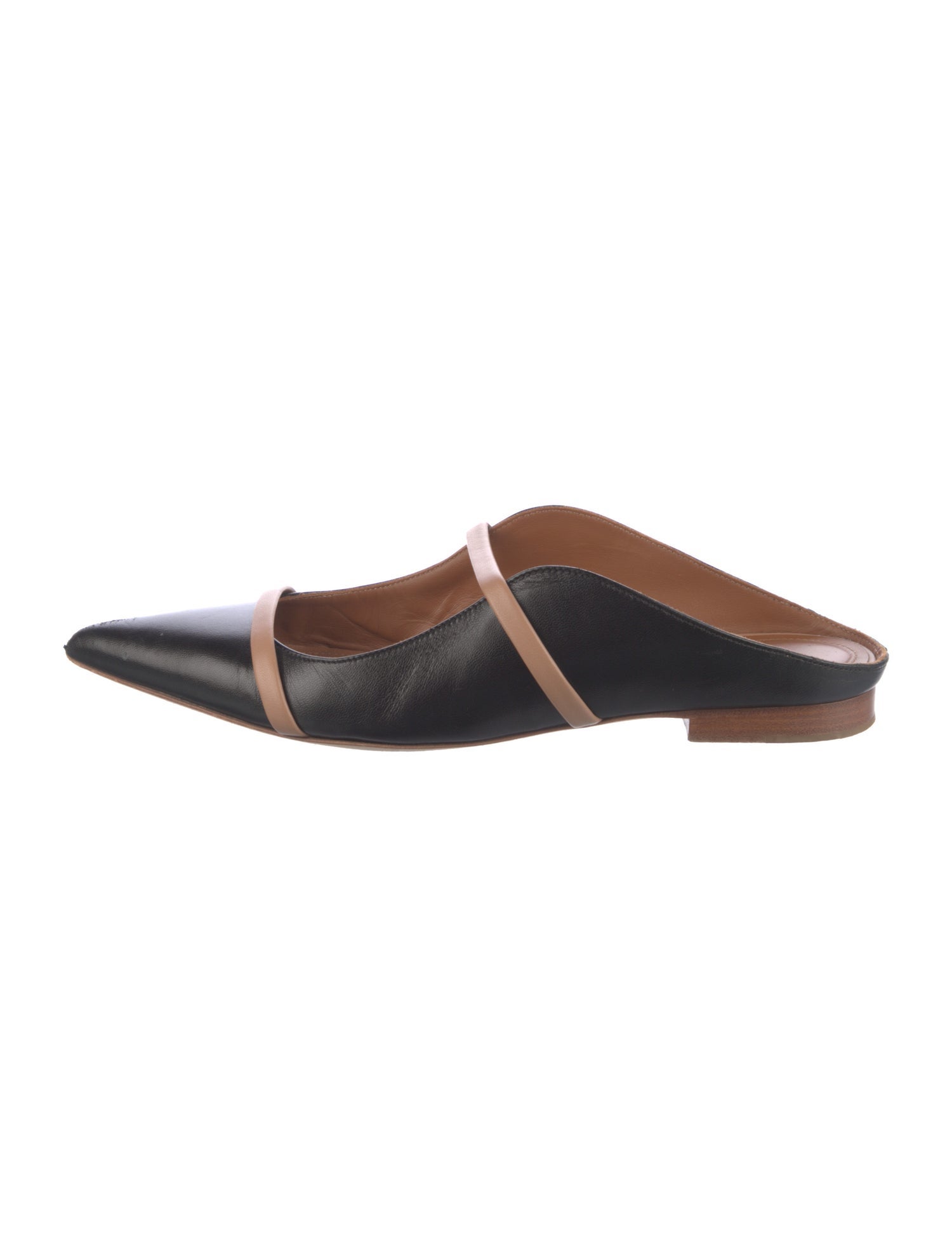Malone Souliers Leather Striped Mules