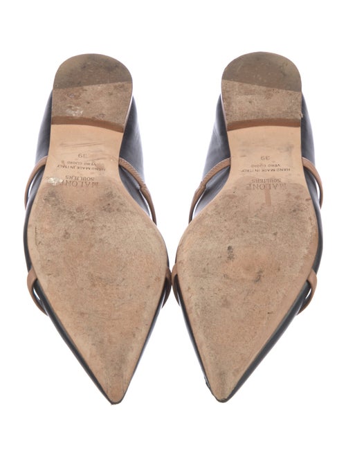 Malone Souliers Leather Striped Mules