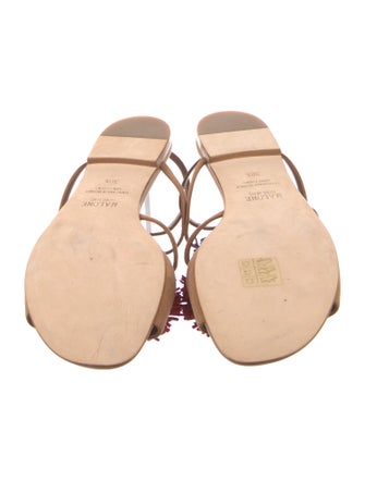 Malone Souliers Suede Colorblock Pattern Slingback Sandals