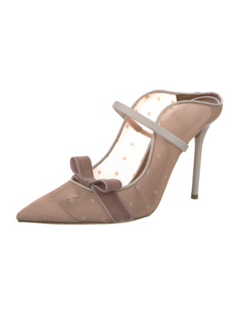 Malone Souliers Mesh Glitter Accents Mules