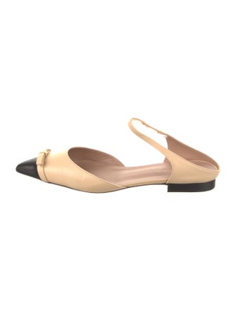 Malone Souliers Leather Bow Accents Flats