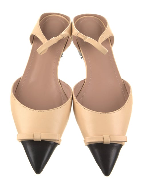 Malone Souliers Leather Bow Accents Flats