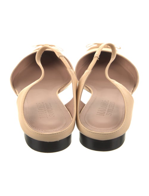 Malone Souliers Leather Bow Accents Flats