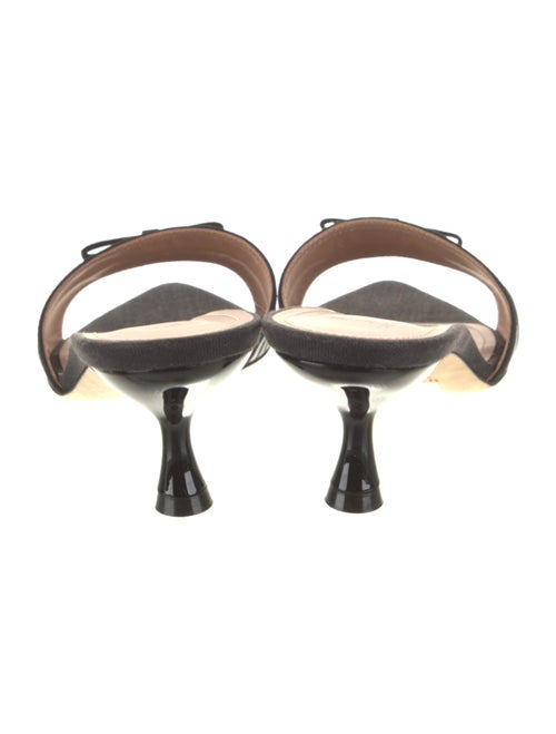 Malone Souliers Printed Bow Accents Slides