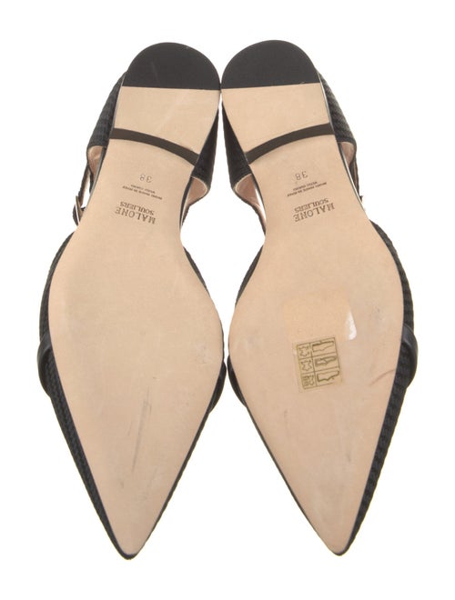 Malone Souliers Satin D'Orsay Flats