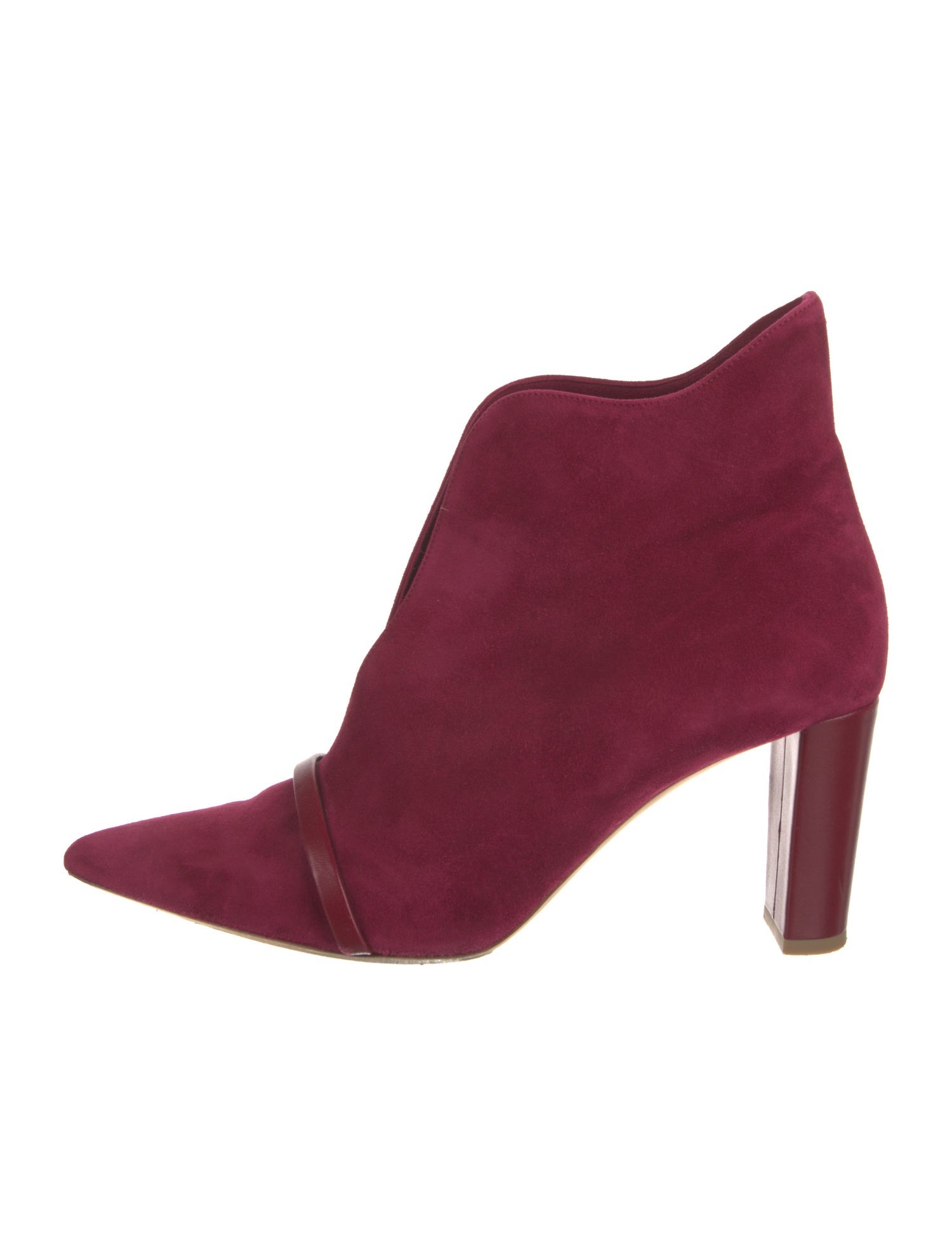 Malone Souliers Suede Leather Trim Embellishment Boots