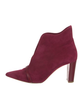Malone Souliers Suede Leather Trim Embellishment Boots