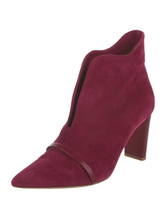 Malone Souliers Suede Leather Trim Embellishment Boots