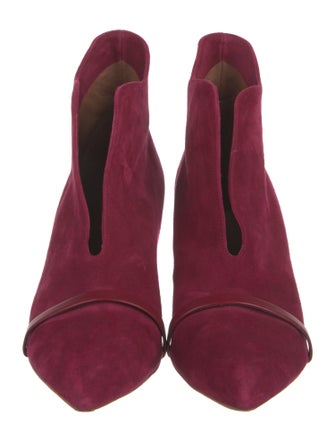 Malone Souliers Suede Leather Trim Embellishment Boots