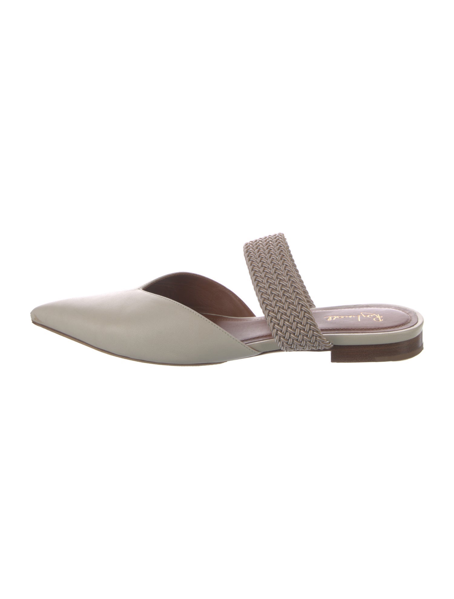 Malone Souliers Leather Braided Accents Slides