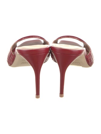 Malone Souliers Snakeskin Leather Trim Embellishment Slides