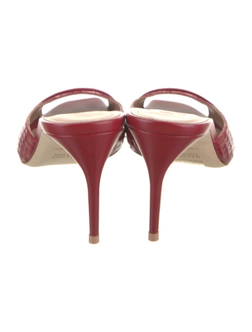 Malone Souliers Snakeskin Leather Trim Embellishment Slides