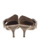 Malone Souliers Satin Crystal Embellishments Mules