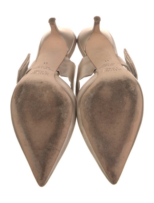 Malone Souliers Satin Crystal Embellishments Mules