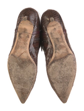 Malone Souliers Leather Animal Print Boots