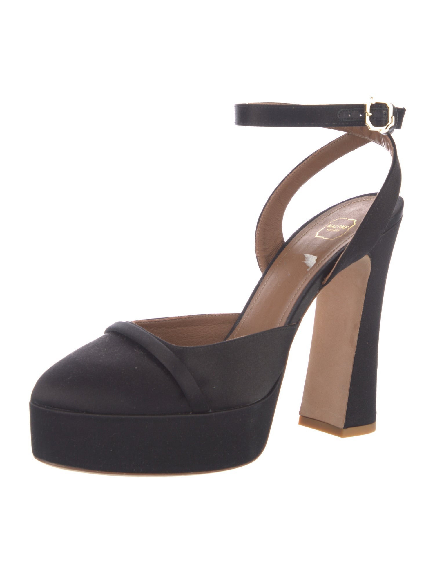 Malone Souliers Satin Slingback Pumps