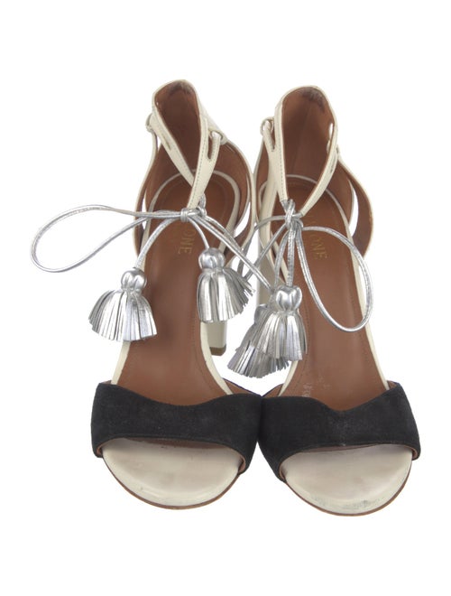 Malone Souliers Suede Colorblock Pattern Sandals