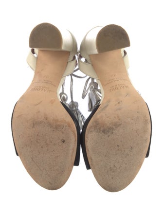 Malone Souliers Suede Colorblock Pattern Sandals