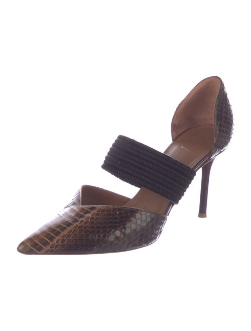 Malone Souliers Leather Animal Print D'Orsay Pumps