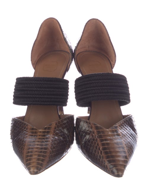 Malone Souliers Leather Animal Print D'Orsay Pumps