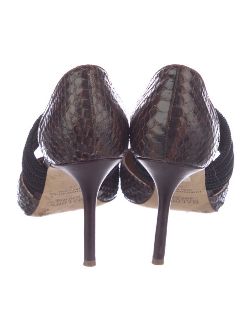 Malone Souliers Leather Animal Print D'Orsay Pumps