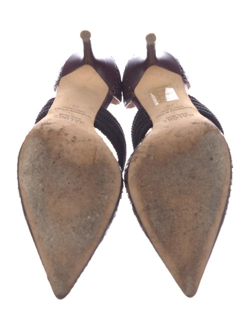 Malone Souliers Leather Animal Print D'Orsay Pumps