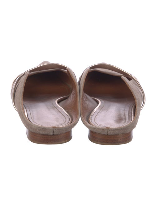 Malone Souliers Suede Leather Trim Embellishment Mules