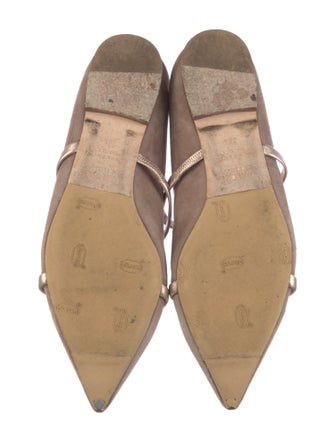 Malone Souliers Suede Leather Trim Embellishment Mules