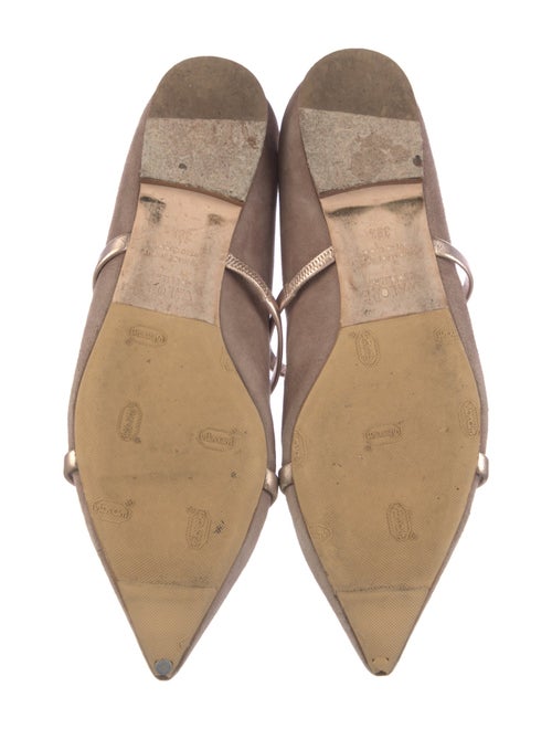 Malone Souliers Suede Leather Trim Embellishment Mules