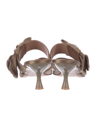 Malone Souliers Satin Mesh Accents Mules