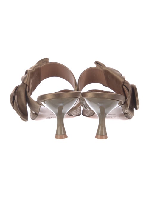 Malone Souliers Satin Mesh Accents Mules